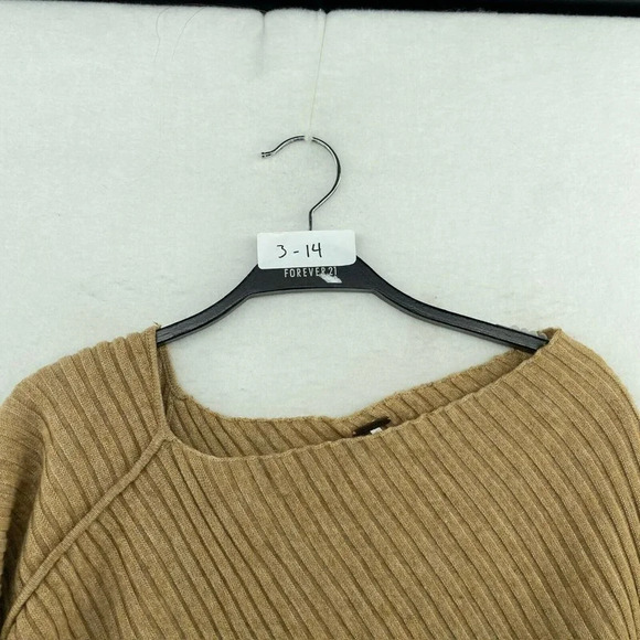 Free People Love & Harmony Sweater Womens Sz M Tan Boat Neck Ribbed Wool Blend - Picture 14 of 14